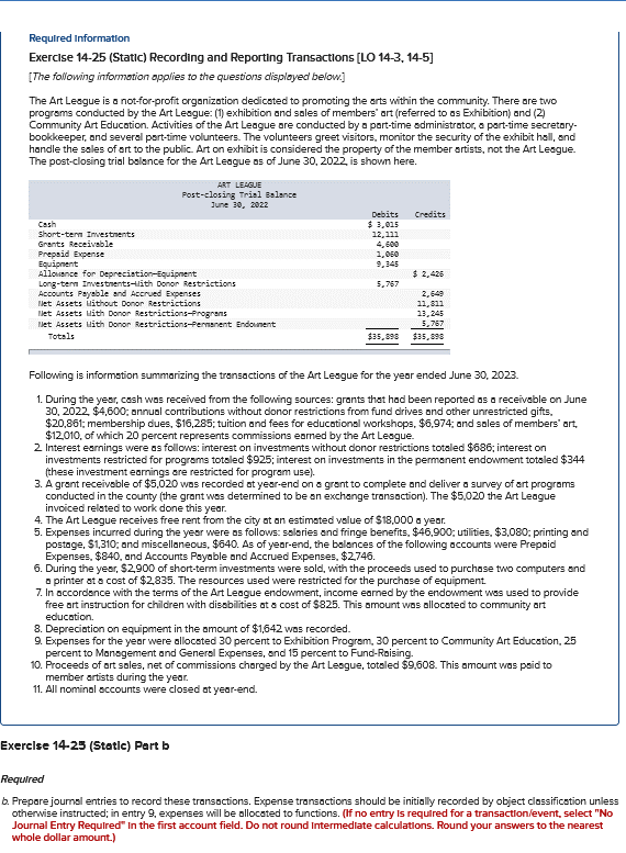  Exercise 14-25(Static) Recording and Reporting Transactions [LO 14-3,14-5]Please provide support on