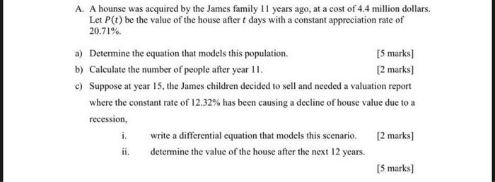 please help A. A house was acquired by the James family 11