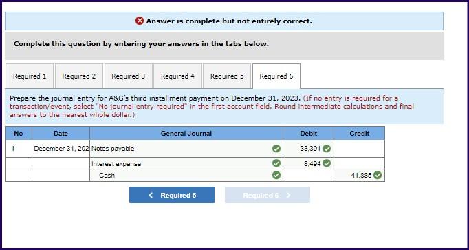be paid on December 31 of each year, and the note is
