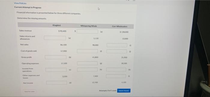  Current Attemot in Progress Francia formation for three different Determine the
