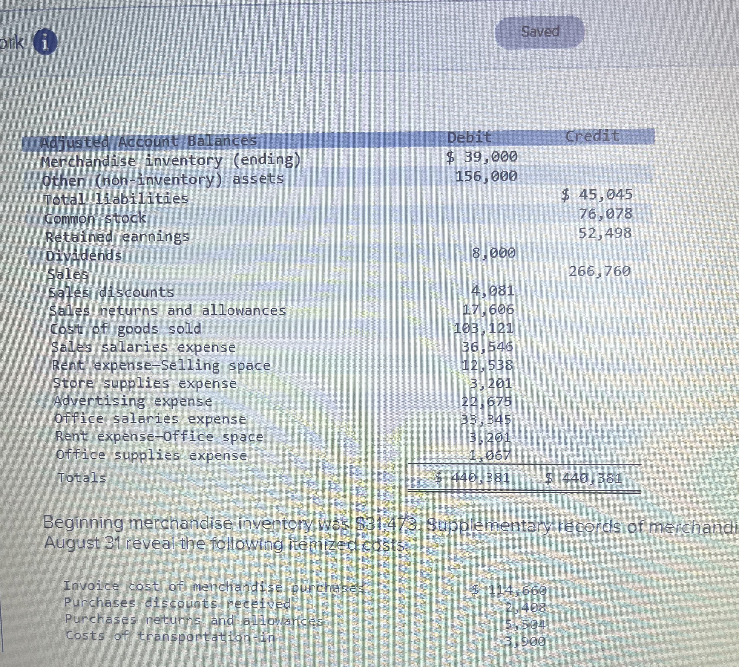  Steps for Compute the company's net sakes for the year Beginning