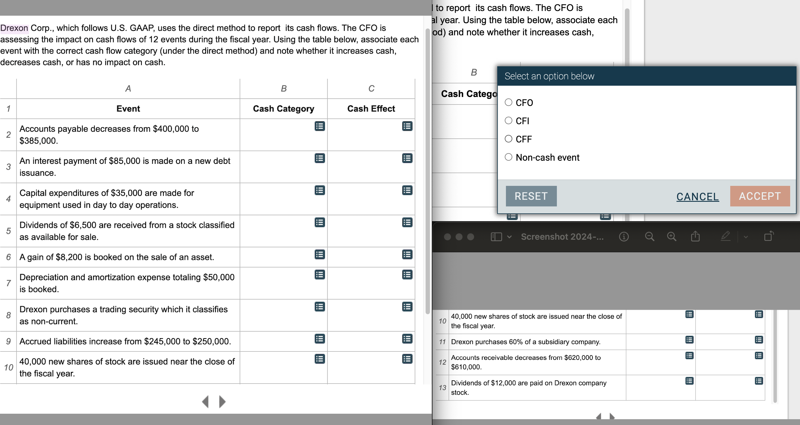 Drexon Corp., which follows U.S. GAAP, uses the direct method to