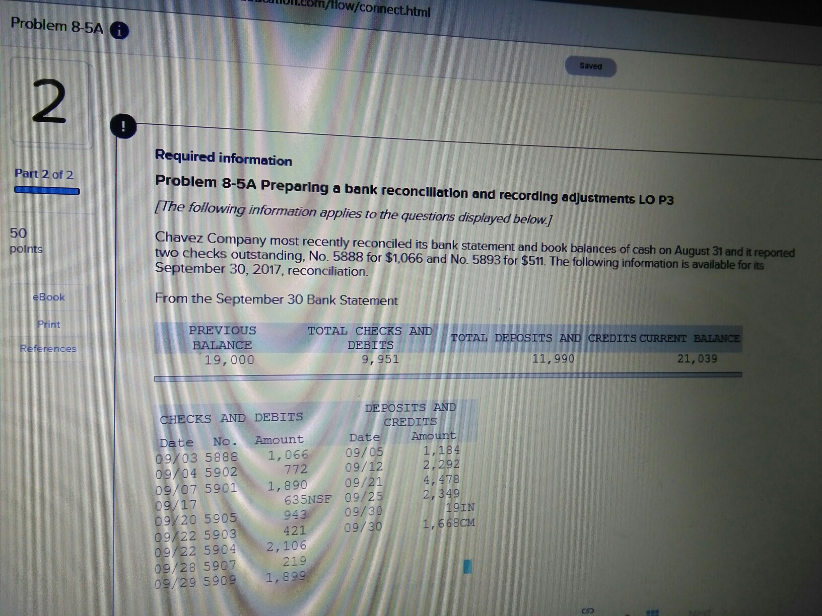 ulion.com/low/connect.html Problem 8-5A Saved 2 Required information Problem 8-5A Preparing a