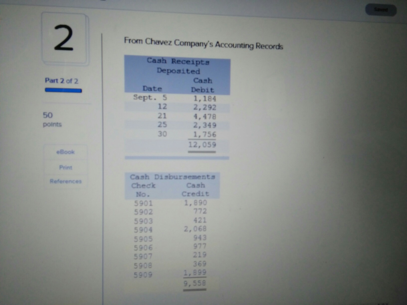 bank reconcililatlon and recordlng adjustments LO P3 The following information applies to