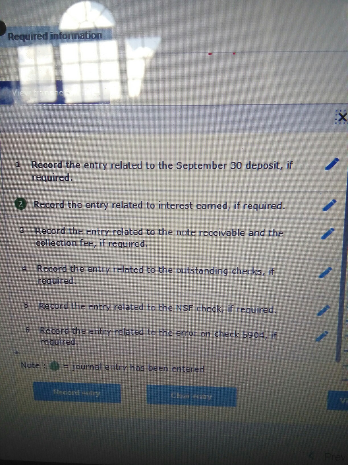 most recently reconciled its bank statement and book balances of cash on