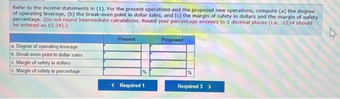 Margin of Safety [LO6-4, LOG-5, LO6-7, LO6-8] Morton Company's contribution format income
