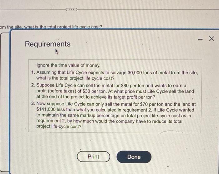 the opportunity to salvage scrap metal and other materials from an old