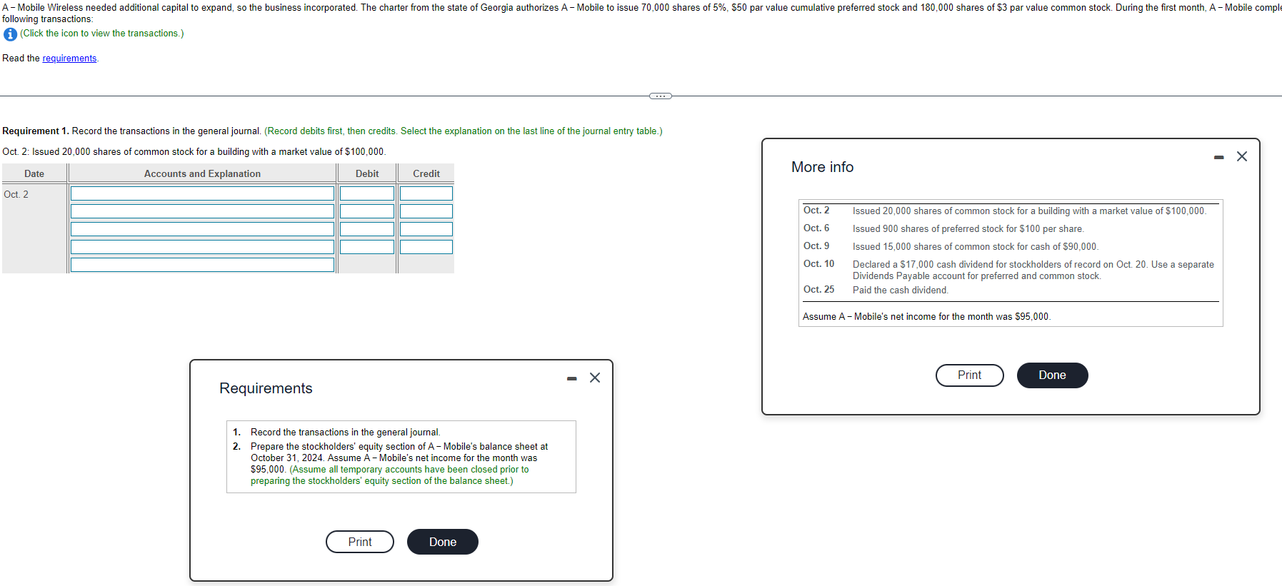 Can you also include the balance sheet. A - Mobile Wireless needed