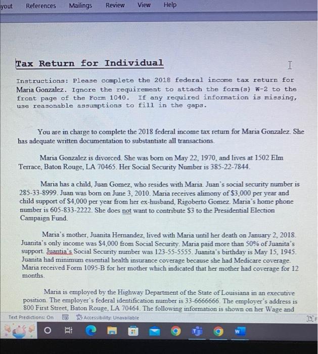  Schedule 5. Need Schedule A. Iax Return tor Individual Instructions: Please