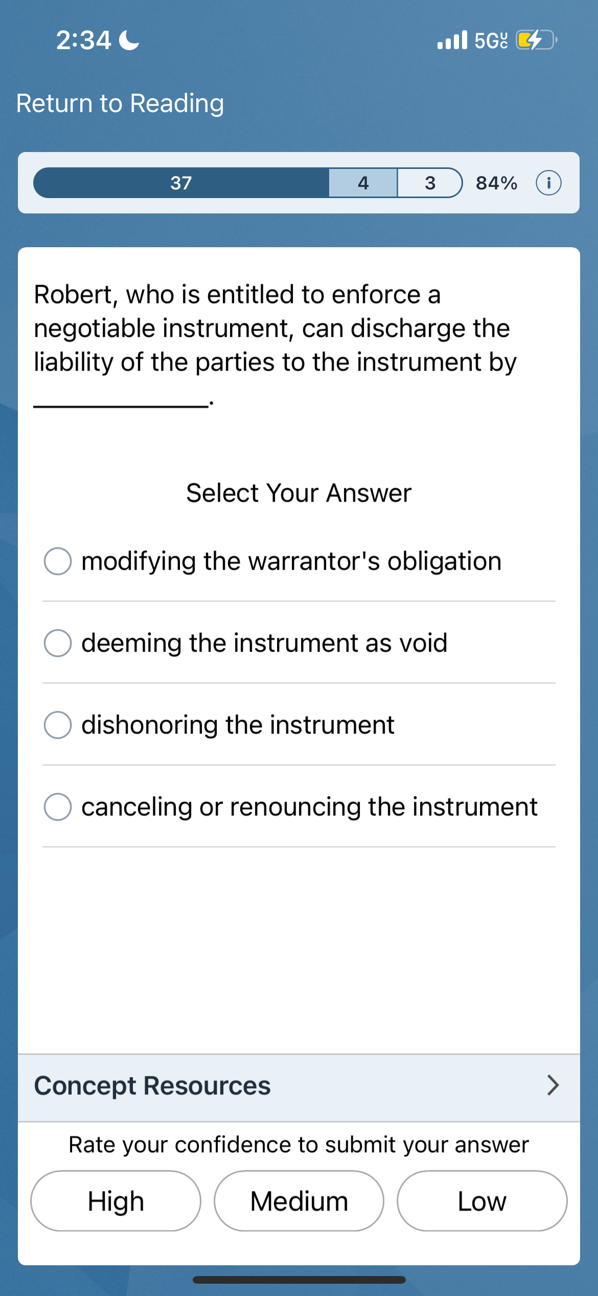  2:34 5G Return to Reading 37 4 3 84% Robert, who