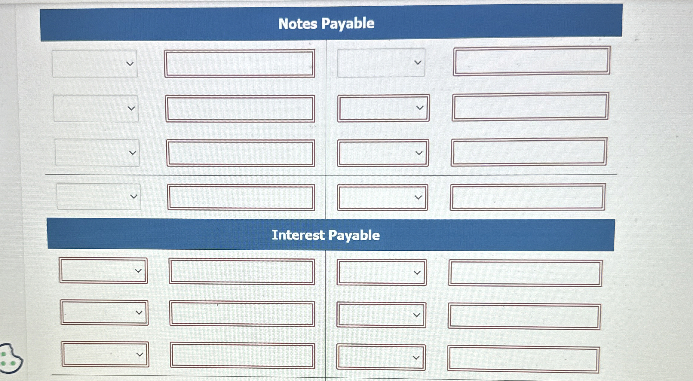  Notes Payable Interest Payable 