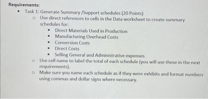 The purpose of this assignment is to apply Excel skills in producing