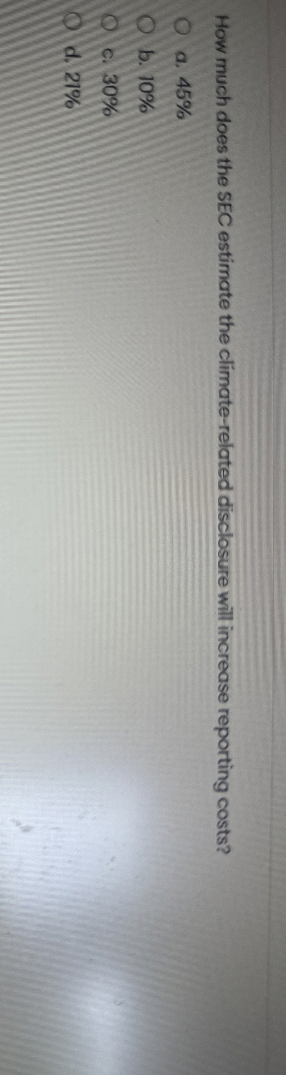  How much does the SEC estimate the climate-related disclosure will increase