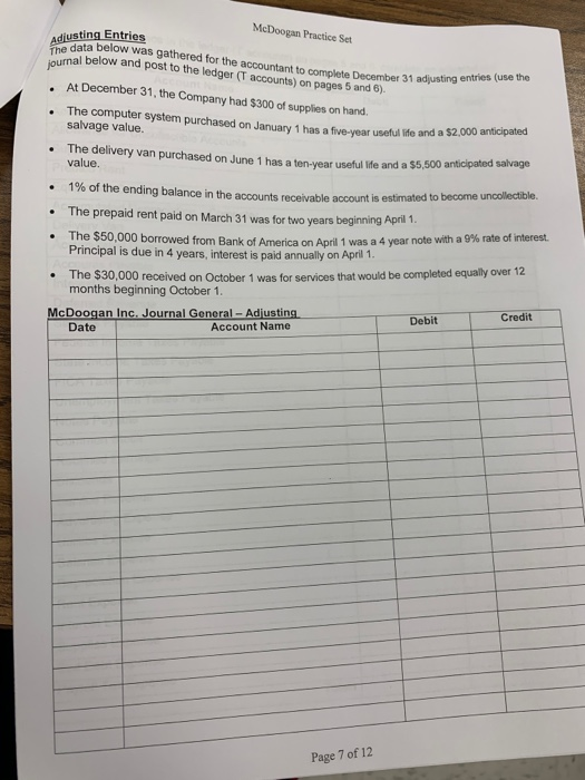 statement, a statement of stockholders' equity, and a classified balance sheet. 7.