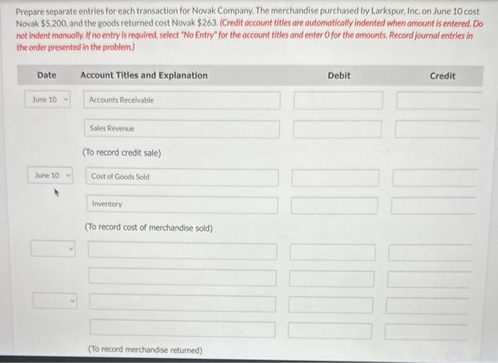  please help me with these two question Prepare separate entries for