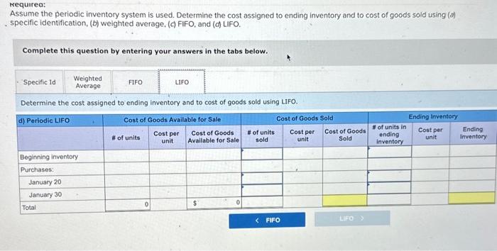 ending inventory consists of 214 units, where 180 are from the January