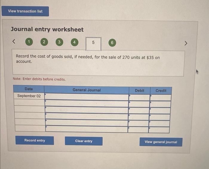 270 additional unita at a per unit cost of $10 on aocount.