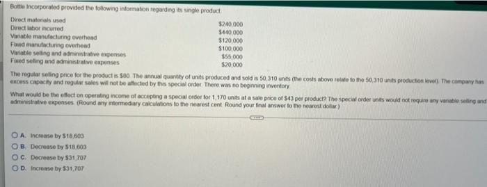 need help with this question, will thumbs up .40 Botter Incorporated provided