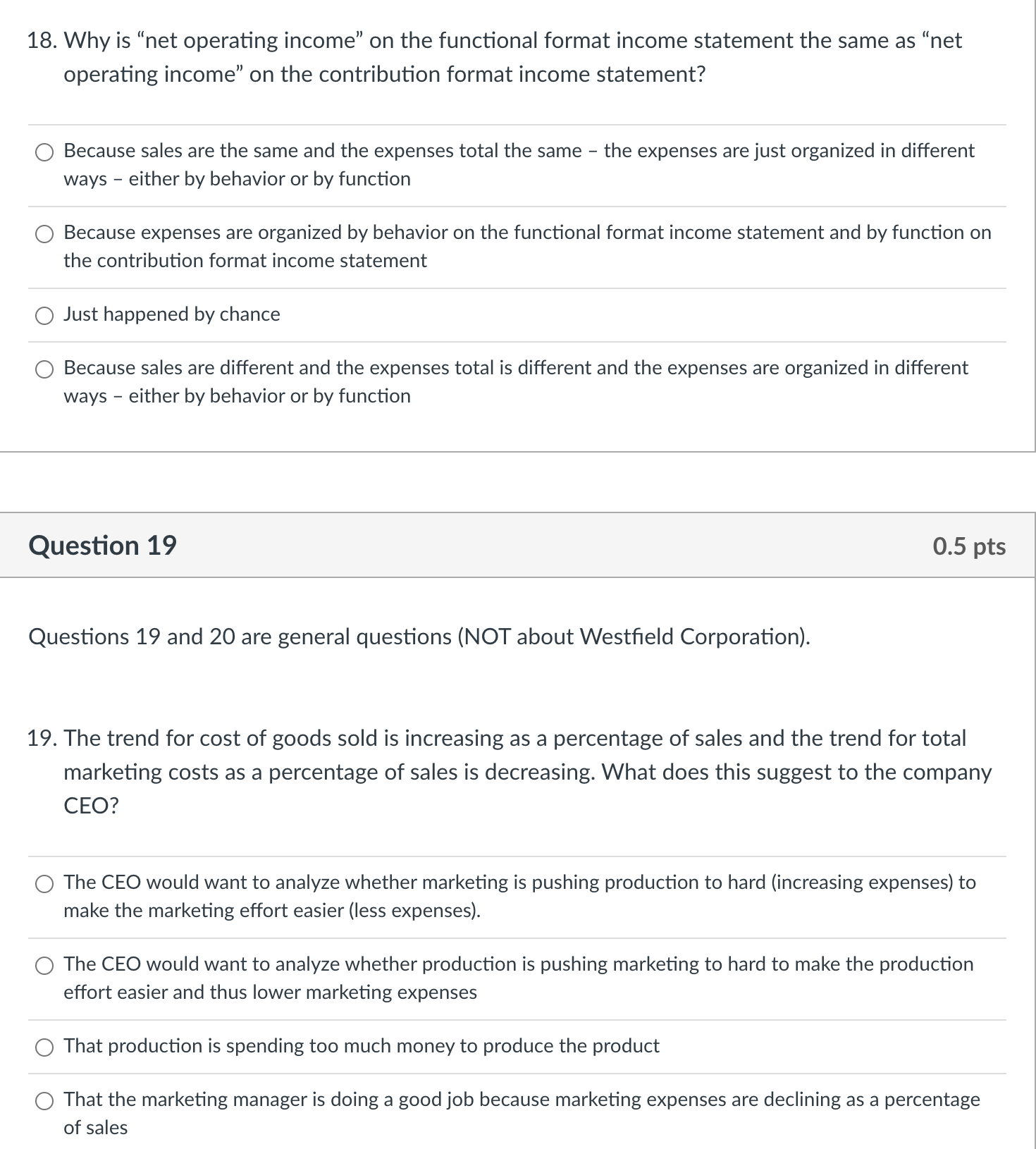 Use the Westfield Corporation Excel documents for questions 3 to 18. 16.