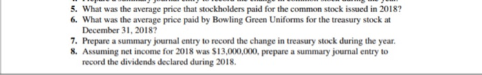 The stockholders' equity of Bowling Green Uniforms as of December 31, 2018