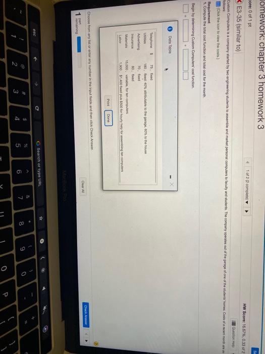 tomework: chapter 3 homework 3 core: 0 of 1 pt 1