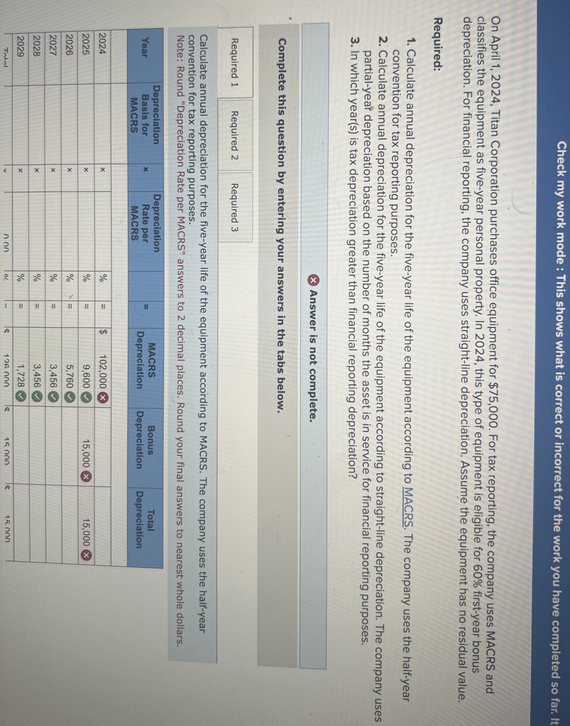 Check my work mode : This shows what is correct or