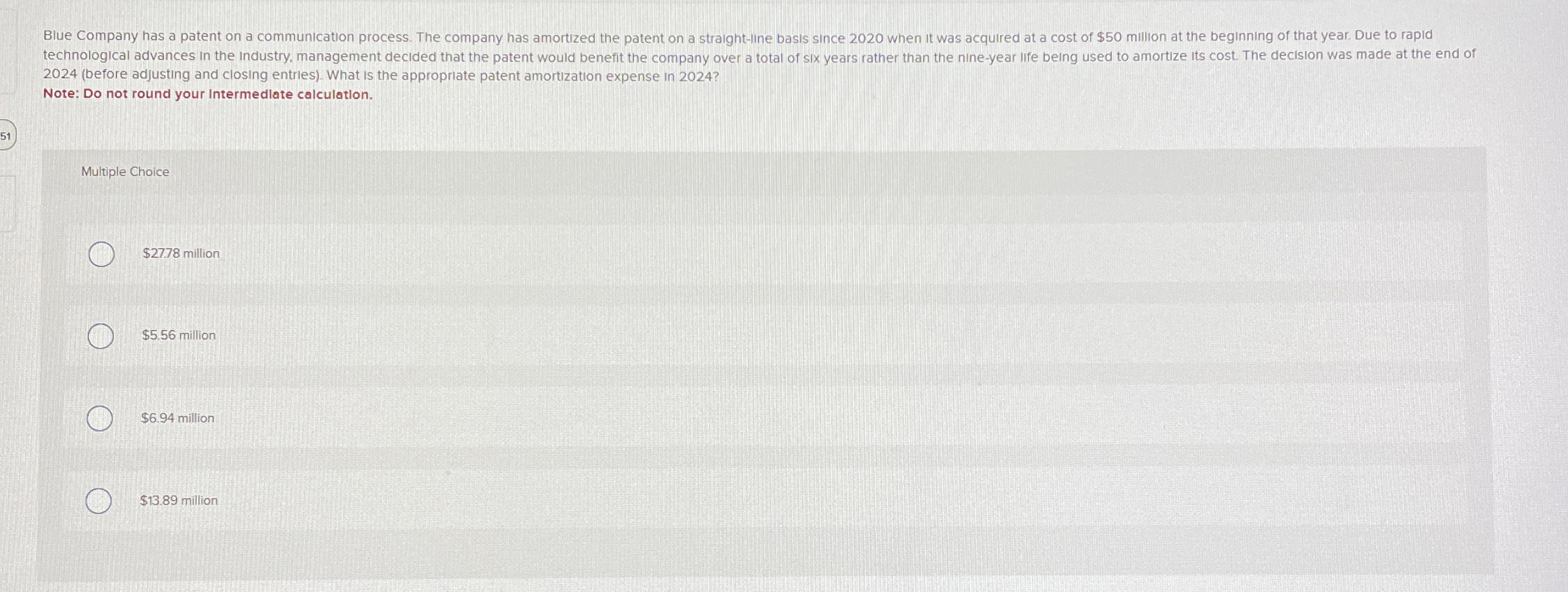  2024(before adjusting and closing entries). What is the appropriate patent amortization
