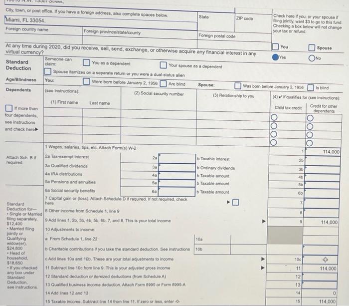 applies to the questions displayed below.] Shauna Coleman is single. She is