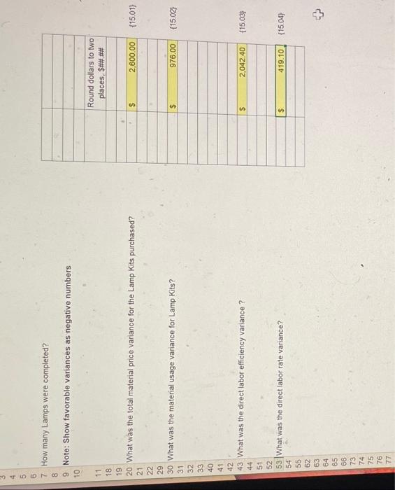 9 10 16 17 Special order lamps are manufactured in division S.