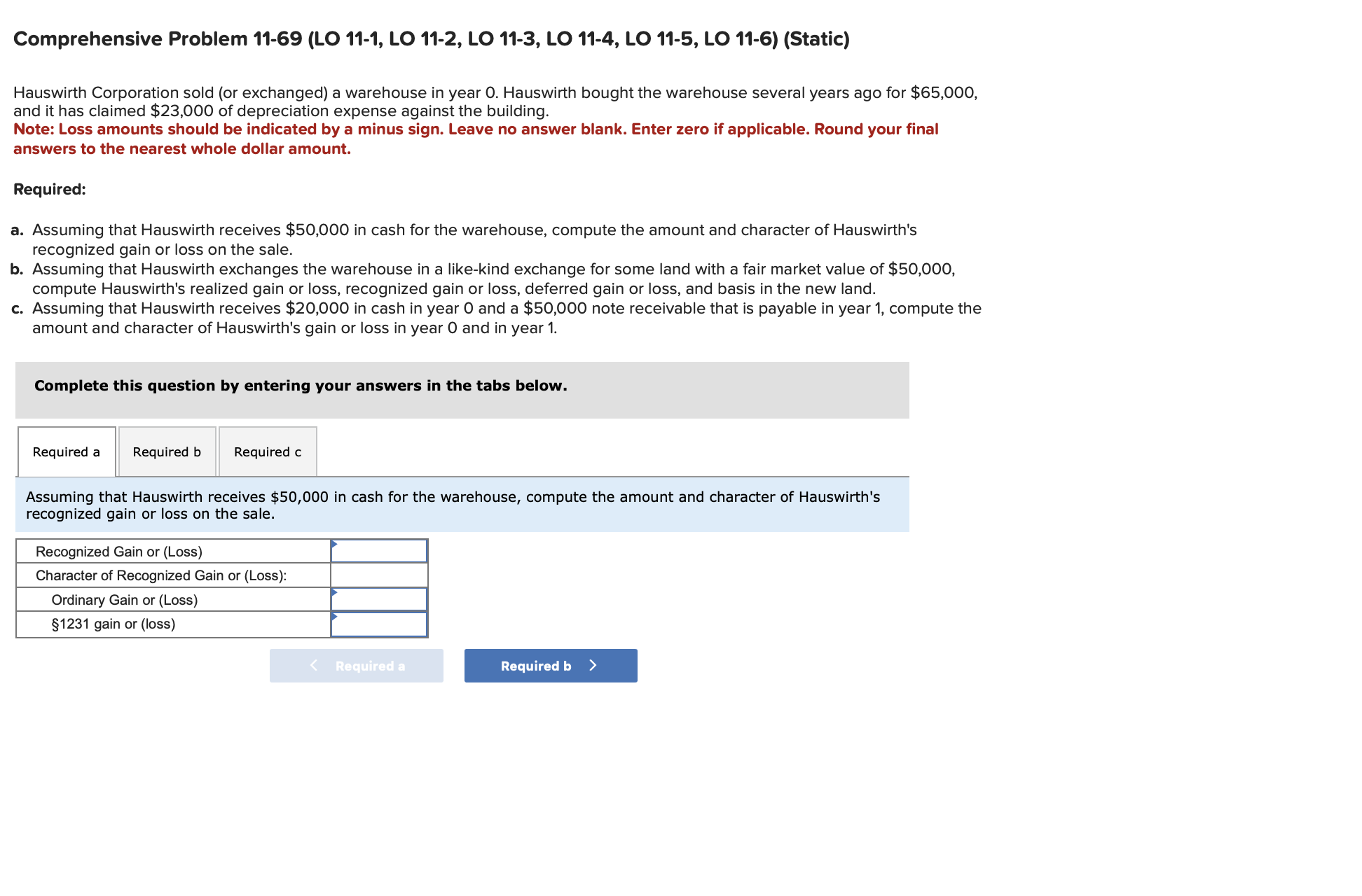  Comprehensive Problem 11-69(LO 11-1, LO 11-2, LO 11-3, LO 11-4, LO