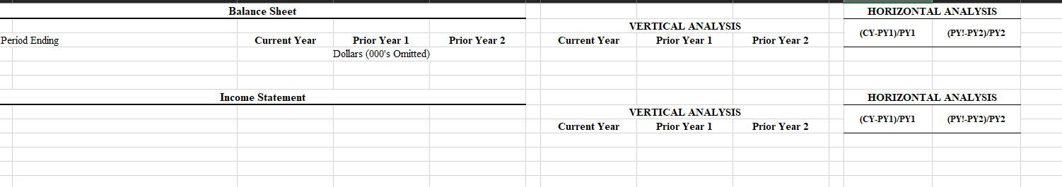 the most recent year and prior two (2) years [There will be