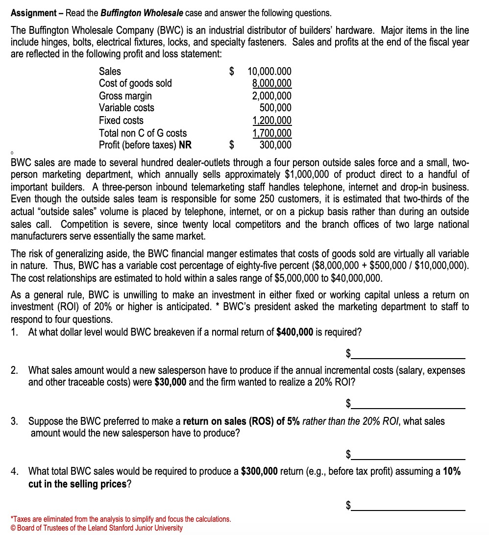  Answer to #1: $10,666,667 Answer to #2: $240,000 Assignment - Read
