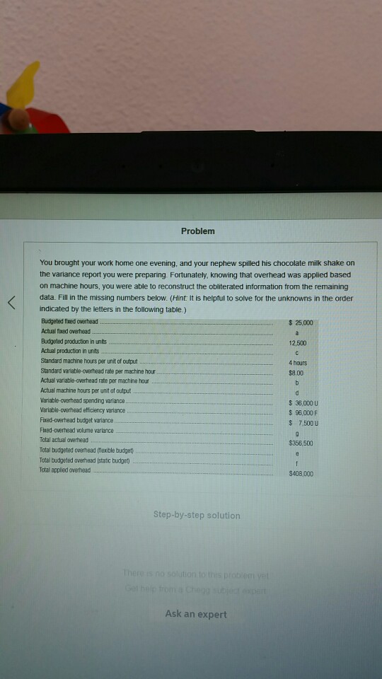 Problem You brought your work home one evening, and your nephew