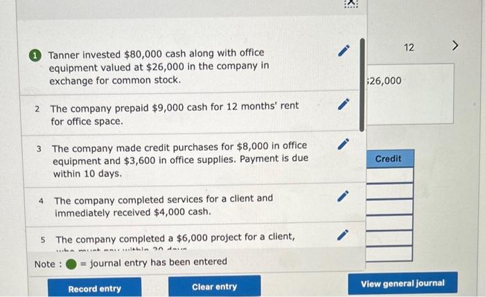 Linkworks and completed the following transactions in its first month of operations.