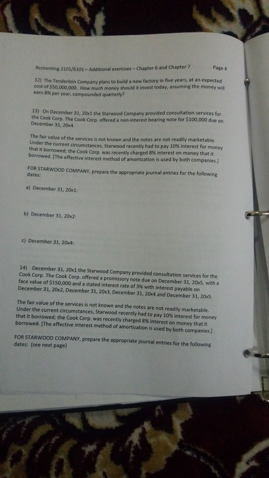  Page 4 ting 2101/6101-Additional exercises-Chapter 6 and Chapter 7 12) The