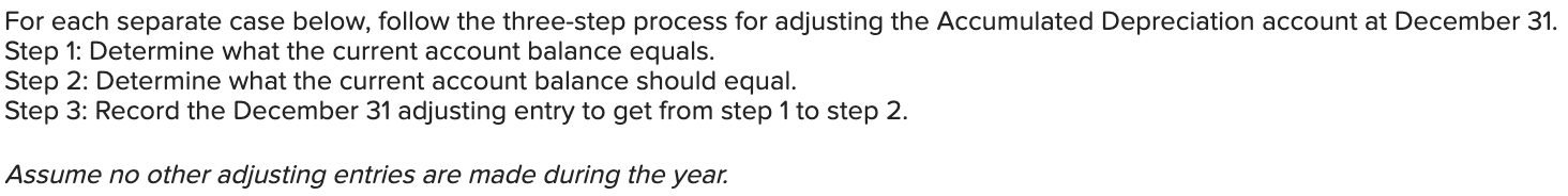  Please help. I appreciate it. For each separate case below, follow