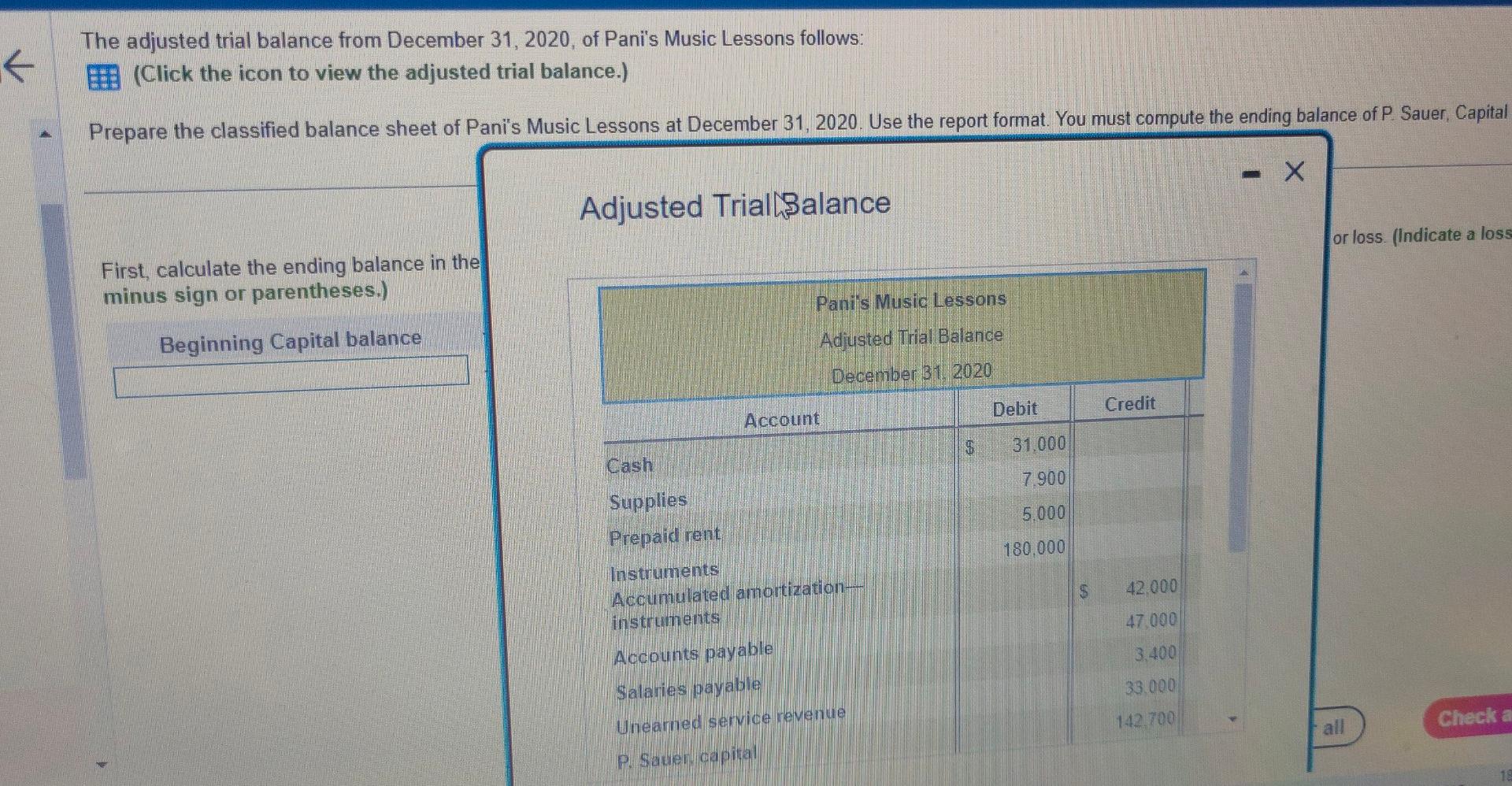  check other data also The adjusted trial balance from December 31,