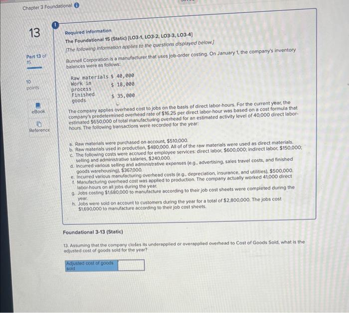 need help with all Required information The Foundational 15 (5tatic) [LO3-4, LO3-2,