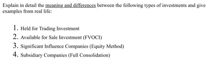  Explain in detail the meaning and differences between the following types