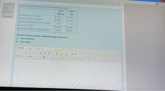  3 20 pto Consider the foong data for a m achung