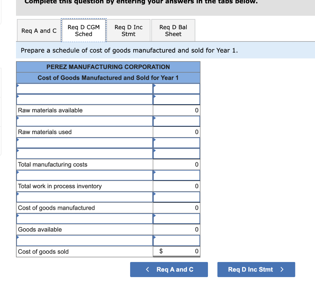 in process inventory Labor Manufacturing overhead Purchases OPTIONS - Cost of goods