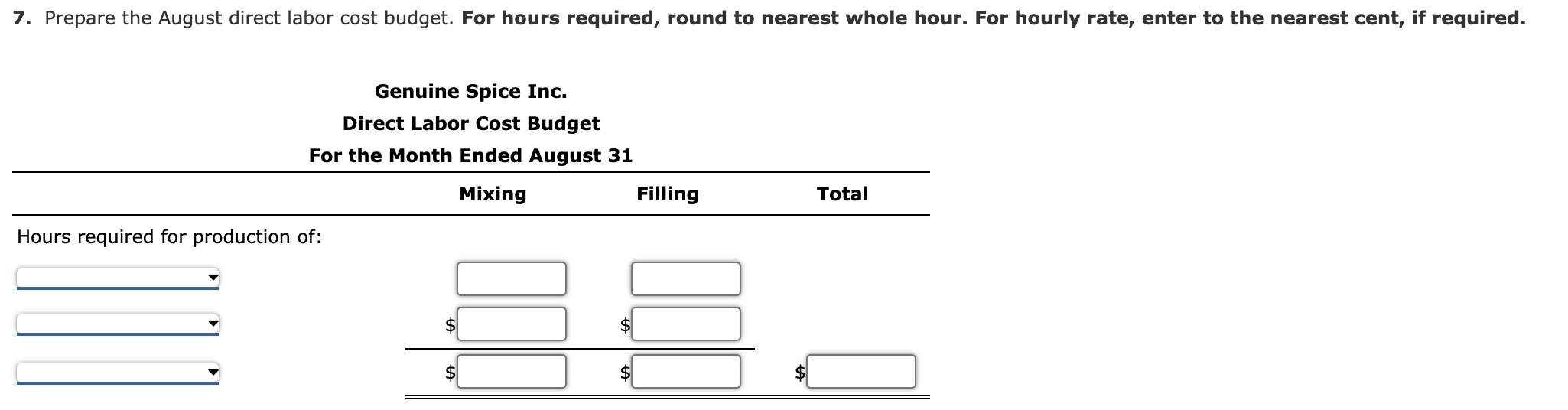Determine the fixed and variable portions of the utility cost using the