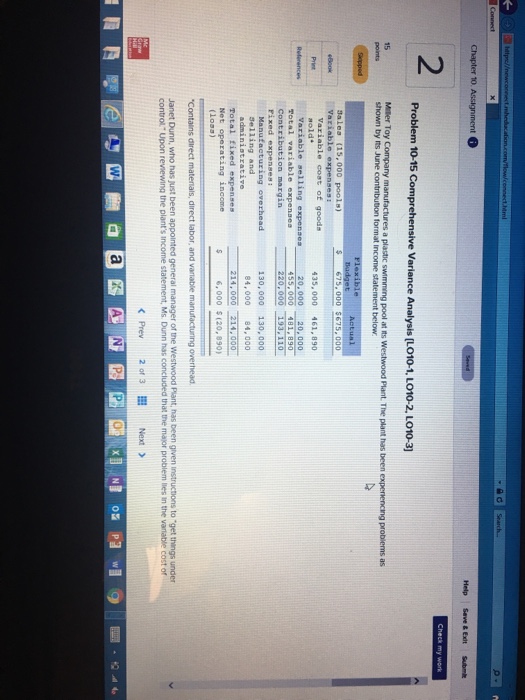  Need all answers Help Saeve & Exlt Subm 2 Problem 10-15