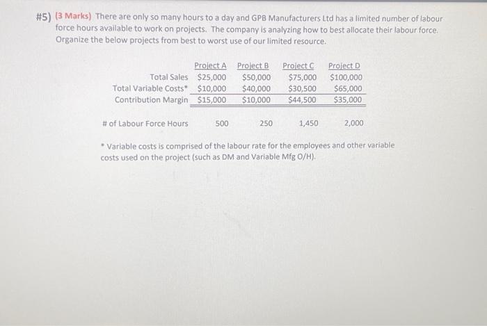  45) (3 Marks) There are only so many hours to a