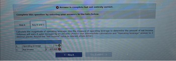 statement using the contribution margin approach - 5-6 Colculate the magnitude of