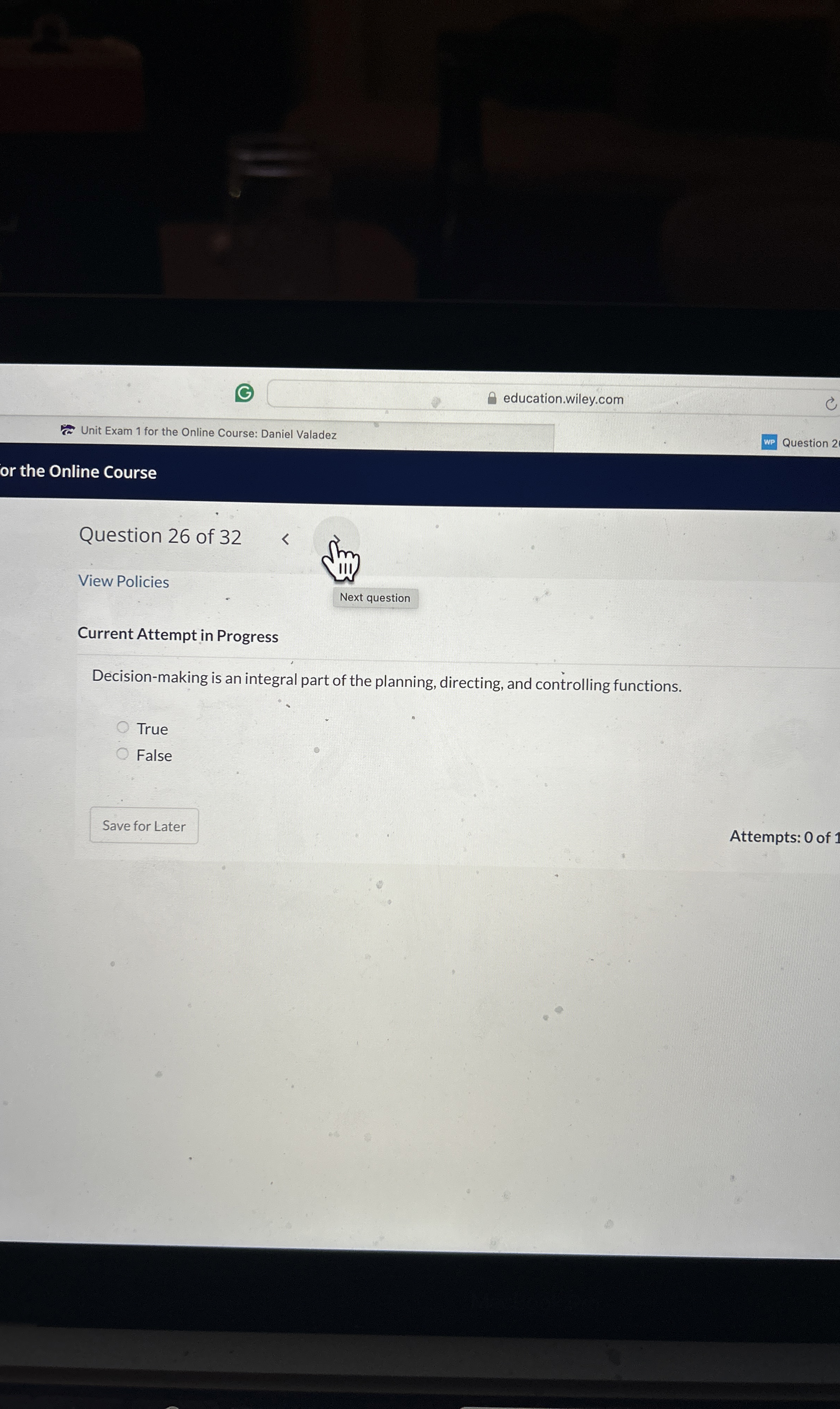  Current Attempt in Progress Decision-making is an integral part of the