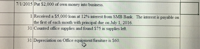 I need help on the journal entries for these Put $2,000 of