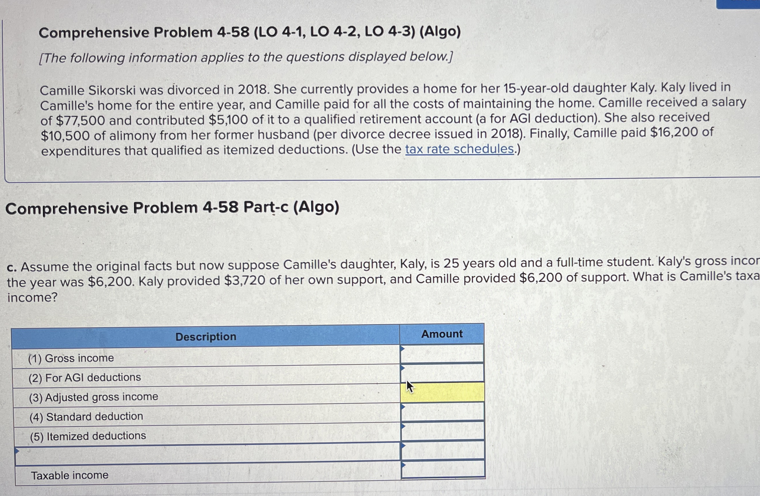  Comprehensive Problem 4-58(LO 4-1, LO 4-2, LO 4-3)(Algo) [The following information