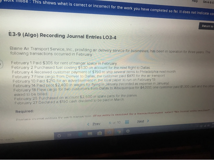  WUIR Mode: This shows what is correct or incorrect for the