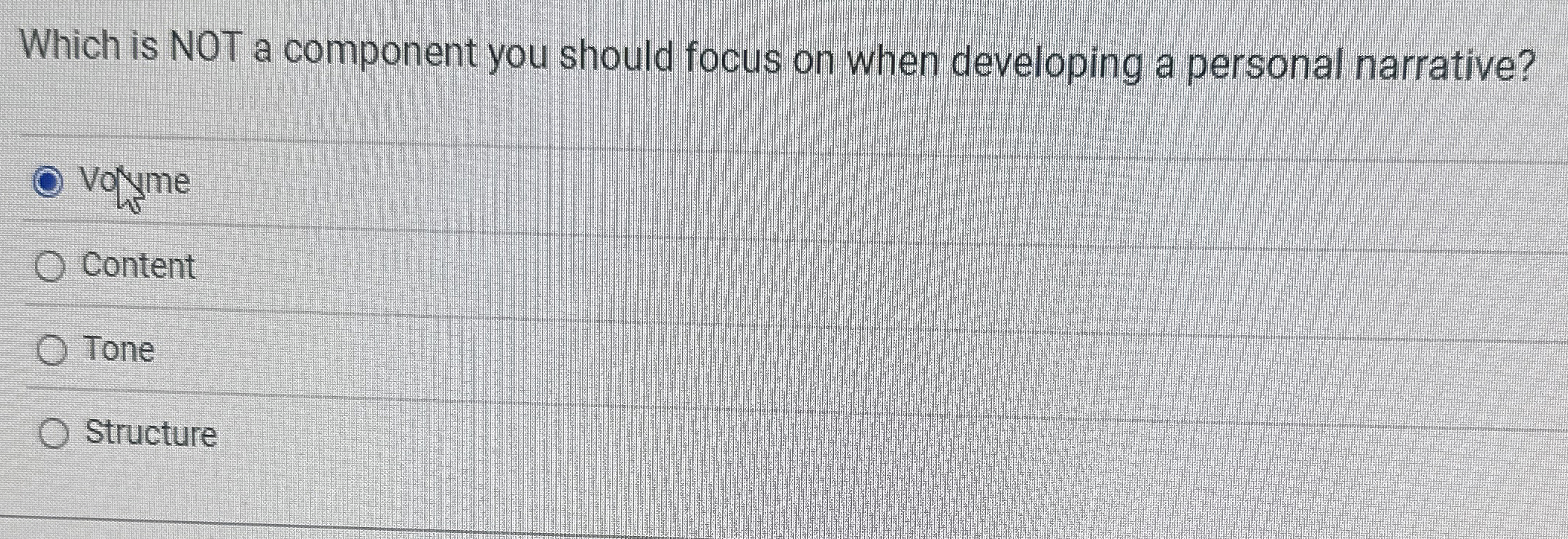  Which is NOT a component you should focus on when developing